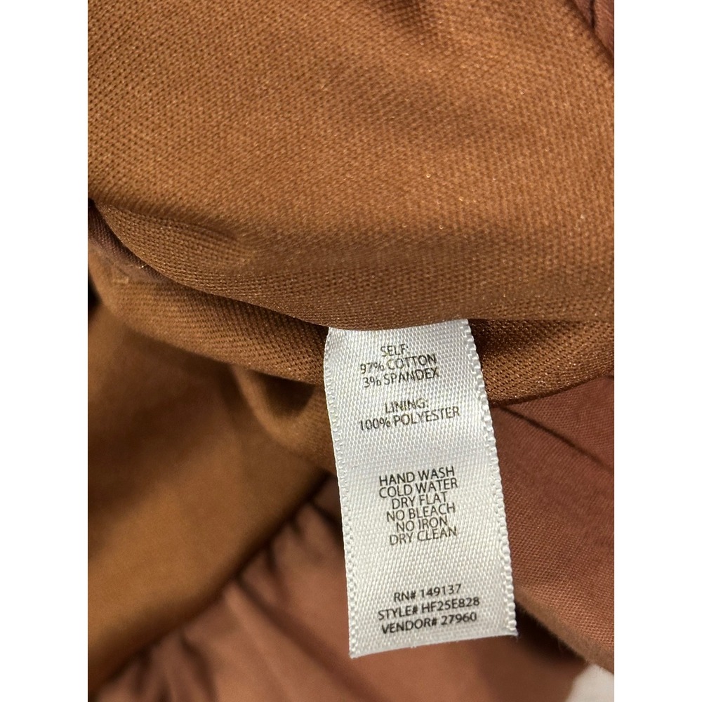 Willow + Root Med Rust Brown Bubble Hem Peplum Camisole Top Square Neck Softgirl - Picture 4 of 5